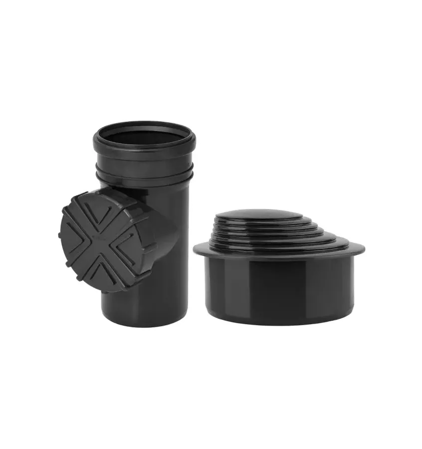 Galeco - půlkruhový systém OCEL - svislá revize 110 s redukcí