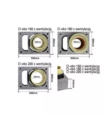 Schiedel - universal chimney system Wulkan CI-Eko with ventilation
