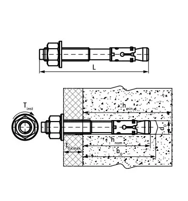 Walraven - WTB1 through bolt anchor