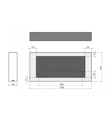 Infire - Murall 1200 biofireplace