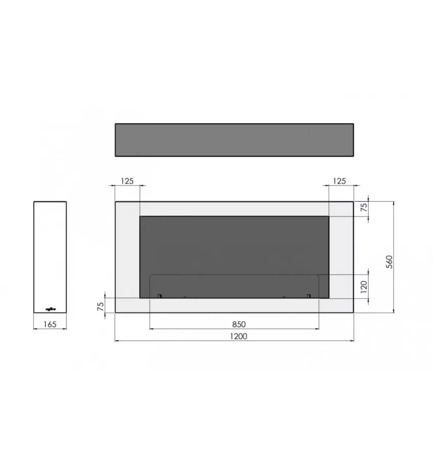 Infire - Murall 1200 biofireplace