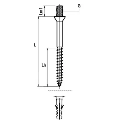 Walraven - Hanger bolt with BIS collar