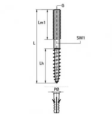 Walraven - Hanger bolt BIS STN