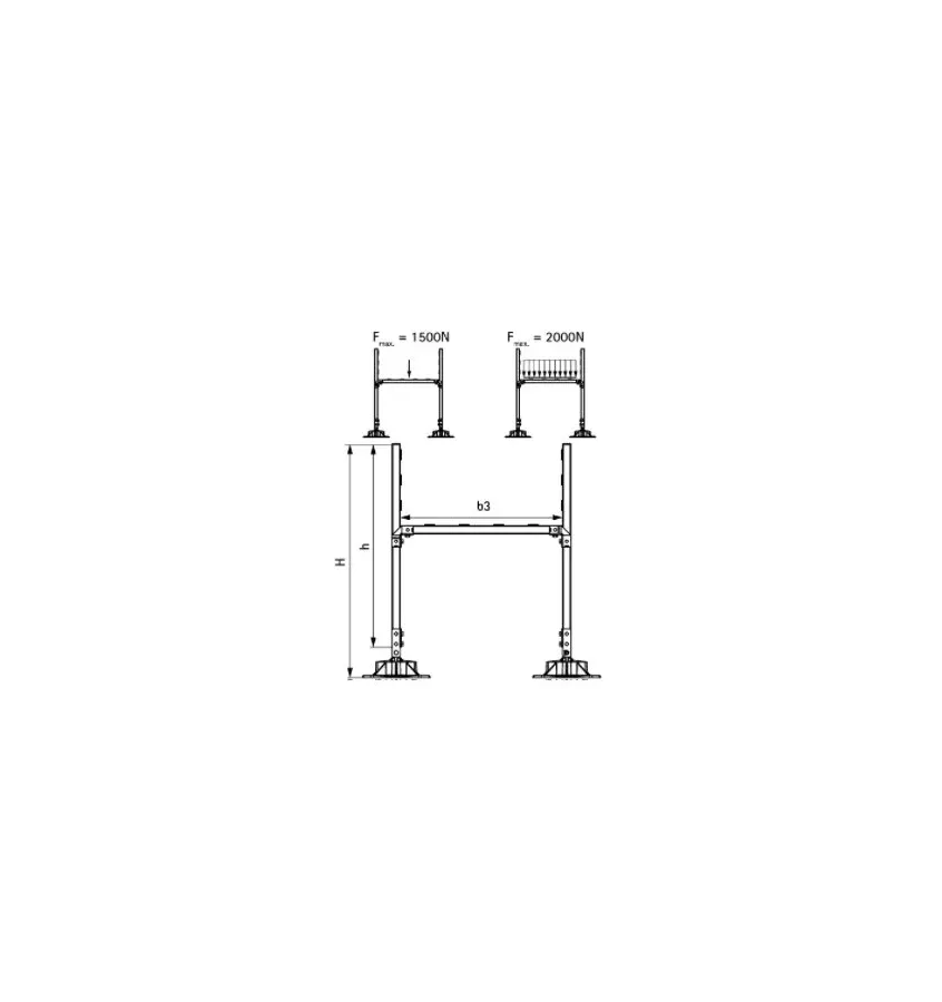 Walraven - H frames with Yeti 335 (BUP1000) BIS mounting rail