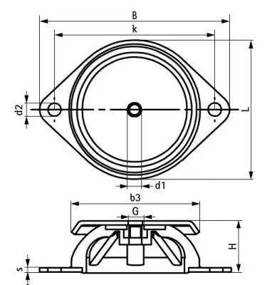 Walraven - mocowanie elastomerowe VibraTek MR-B