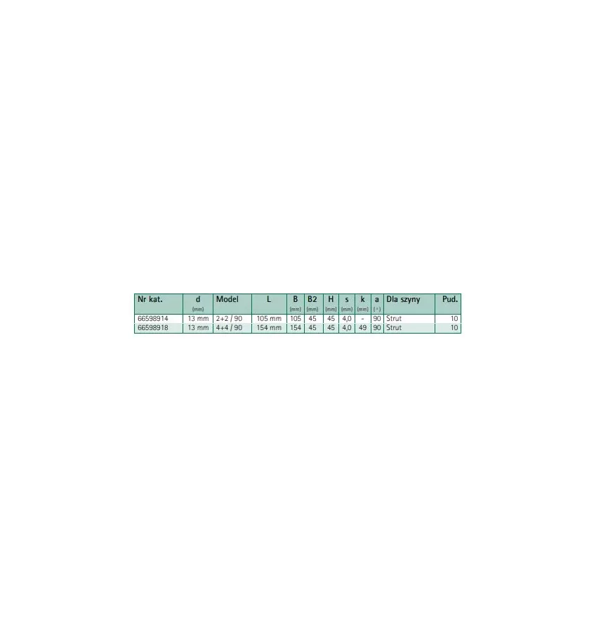 Walraven - strut Kątowniki 90° / 2D BIS BUP1000