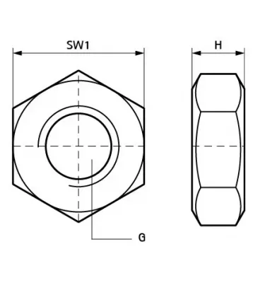 Walraven - nakrętka sześciokątna BIS BUP1000
