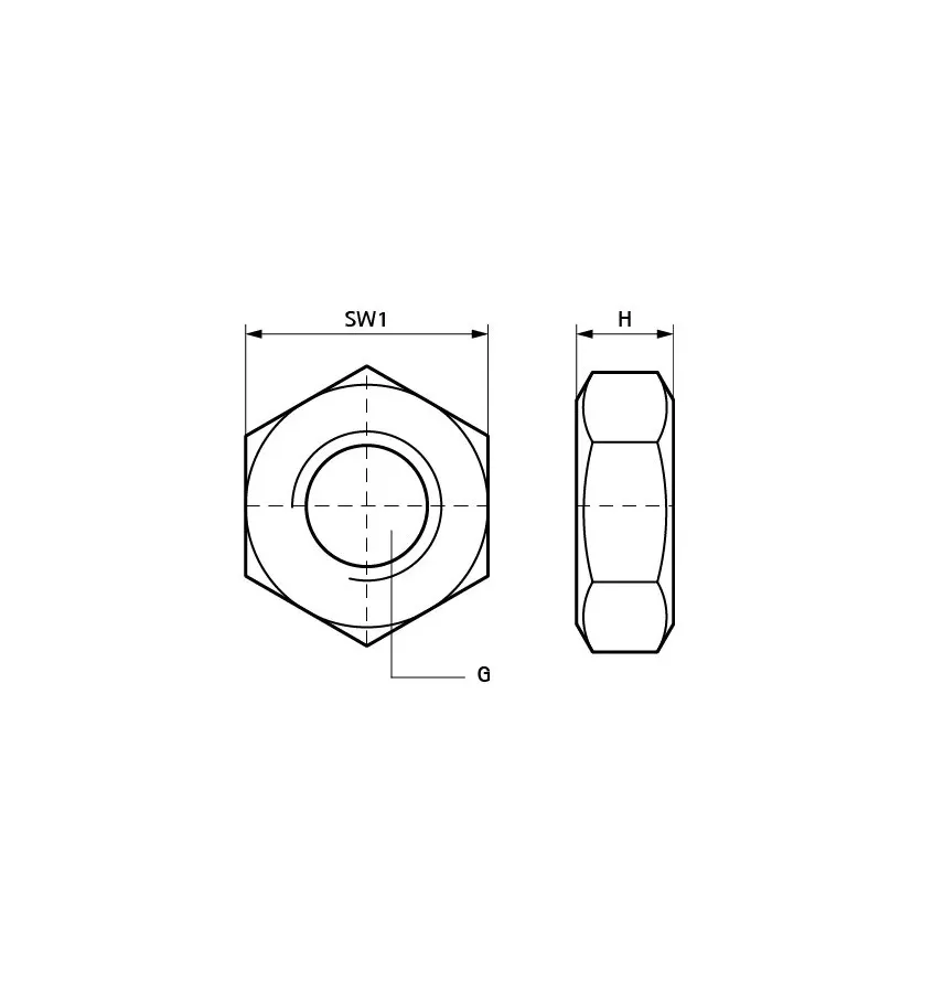 Walraven - nakrętka sześciokątna BIS BUP1000