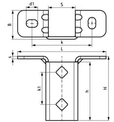 Walraven - kątowniki konstrukcyjne 90° BIS Strut (BUP1000) 