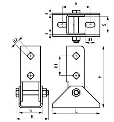 Walraven - uchwyt ścienny przechylony BIS Strut (BUP1000)