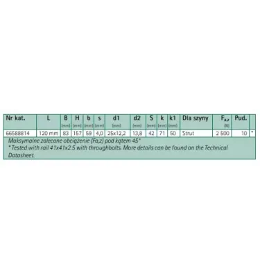 Walraven - uchwyt ścienny przechylony BIS Strut (BUP1000)