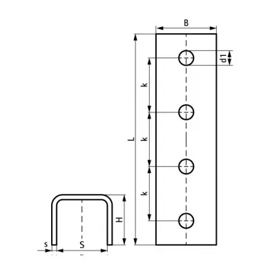 Walraven - łącznik U do szyn montażowych Strut (BUP1000)