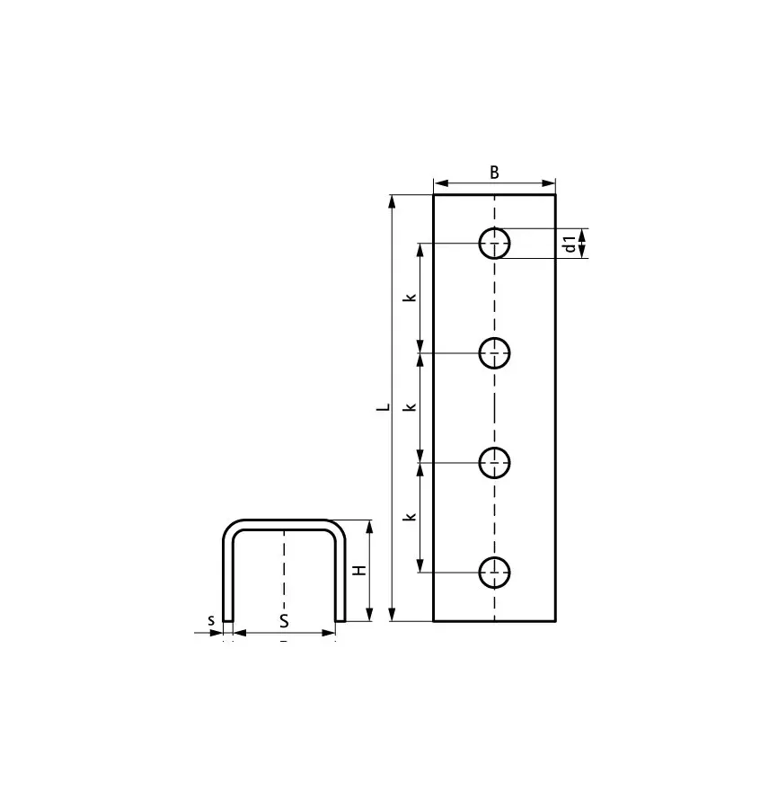 Walraven - łącznik U do szyn montażowych Strut (BUP1000)