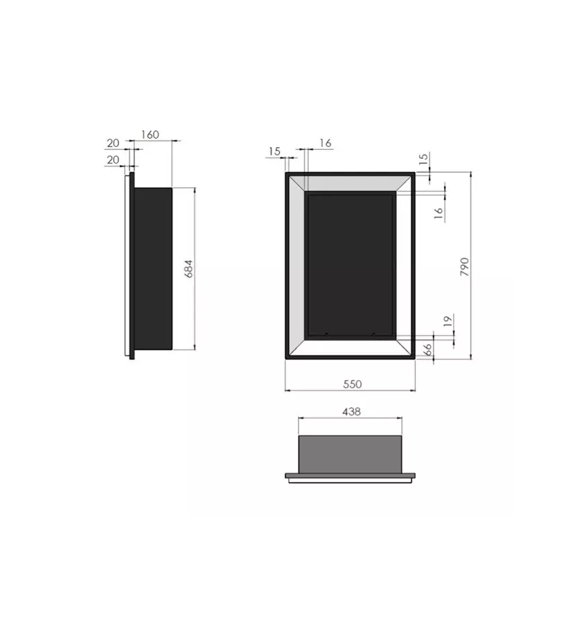 SimpleFire - biokominek Frame 550