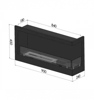 SimpleFire - biokominek Corner 900