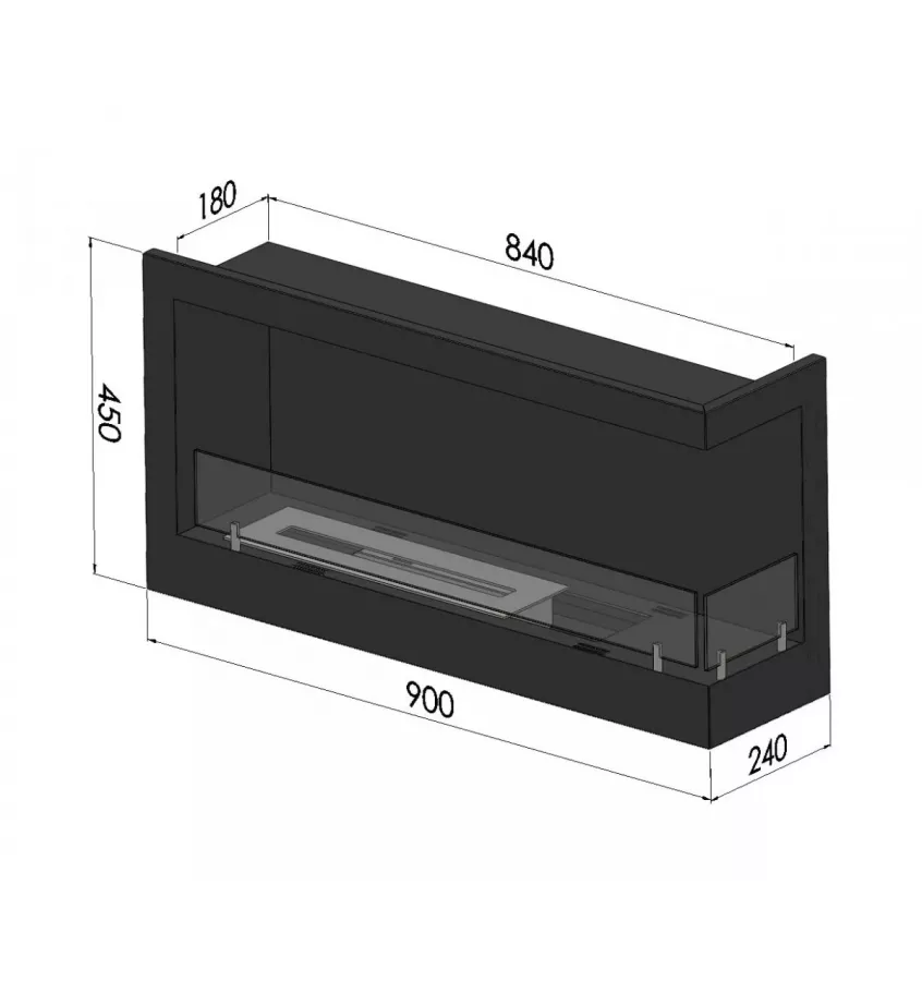SimpleFire - biokominek Corner 900