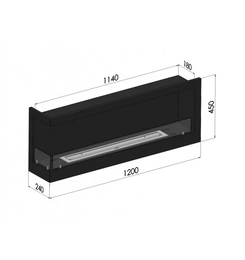SimpleFire - biokominek Corner 1200