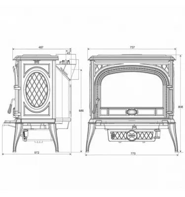 Kawmet - piecyk kominkowy S6 Premium SPHINX Eco