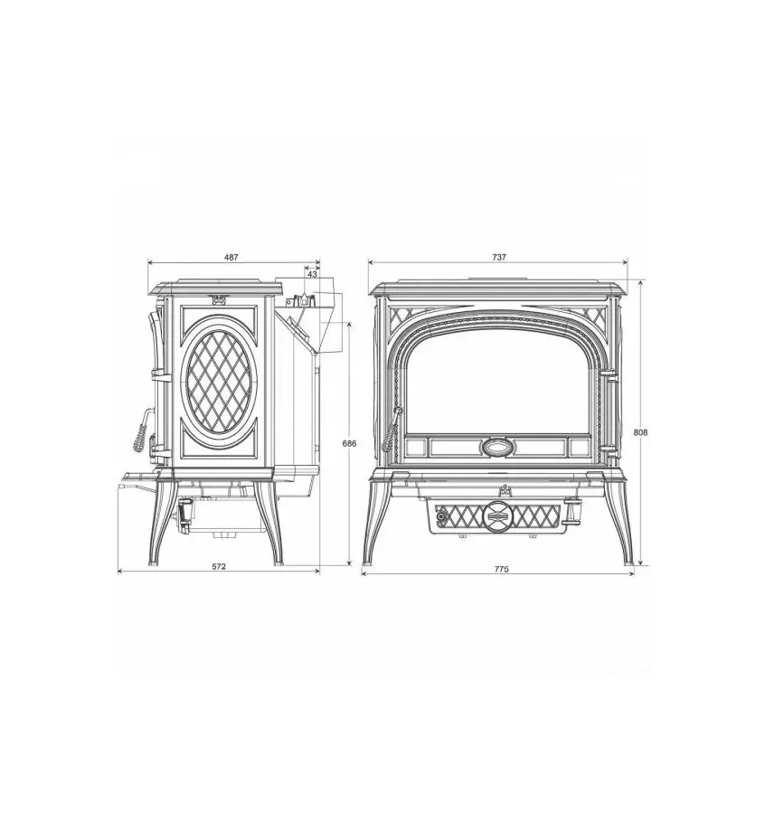 Kawmet - piecyk kominkowy S6 13,9 kW Premium Sphinx Eco