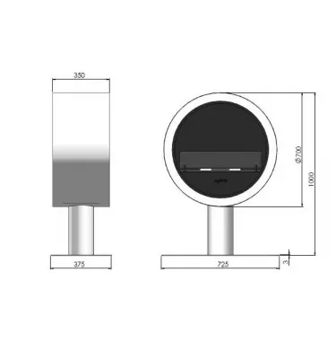 Infire - biokominek Incyrcle Stand