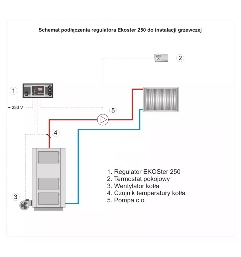 DK System - regulator temperatury kotła Ekoster 250