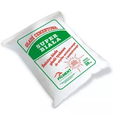 Pigment - uniwersalna, plastyczna i wytrzymała gładź cementowa Super Biała
