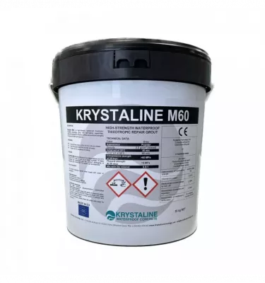 Krystaline - zaprawa wysokowytrzymałościowa wodoodporna do betonu Krystaline M60