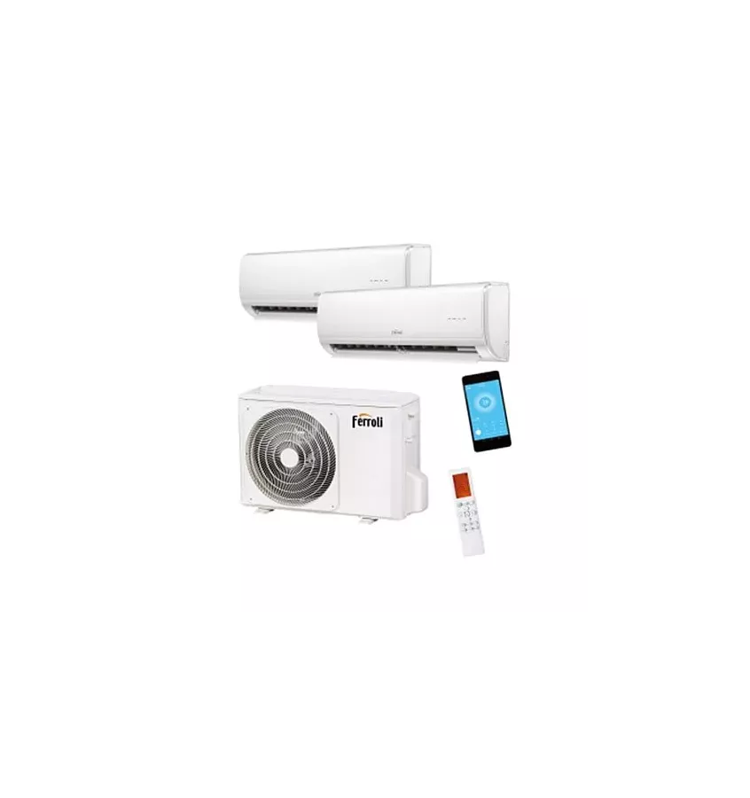 Ferroli - klimatyzator ścienny multisplit do grzania i chłodzenia Giada M R32