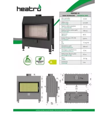 Heatro - wkład kominkowy Heatro 81