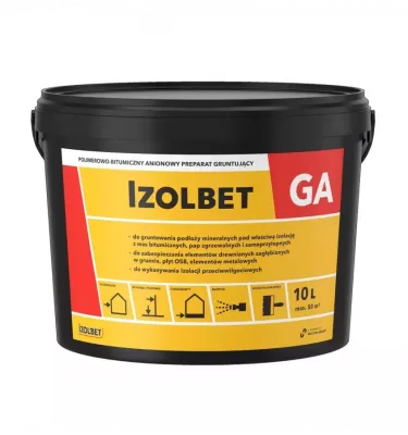 Izolbet - preparat gruntujący anionowy polimerowo-bitumiczny Izolbet-GA