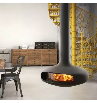 Focus - kominek na drewno DOMOFOCUS przeszklony