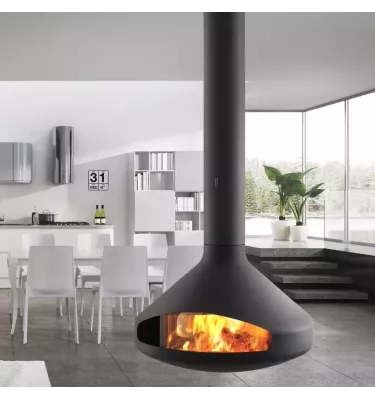 Focus - kominek na drewno ERGOFOCUS przeszklony