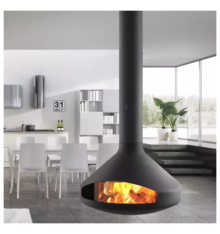 Focus - kominek na drewno ERGOFOCUS przeszklony