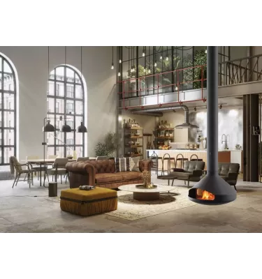 Focus - kominek na drewno ERGOFOCUS przeszklony