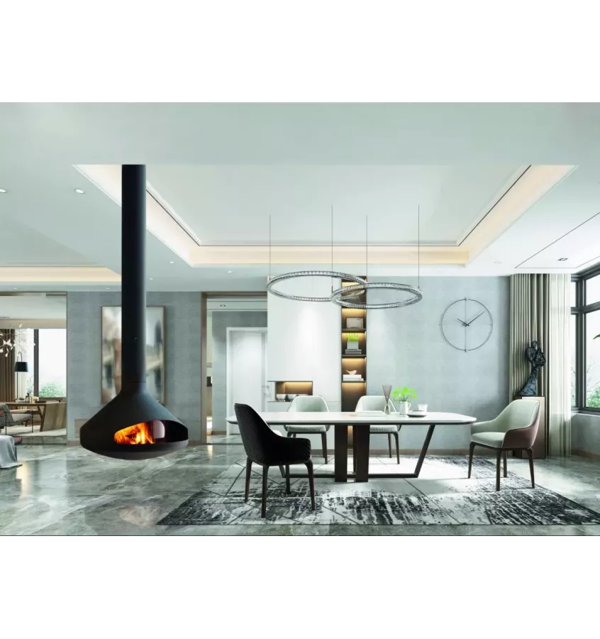 Focus - kominek na drewno ERGOFOCUS przeszklony