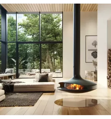 Focus - kominek na drewno GYROFOCUS przeszklony