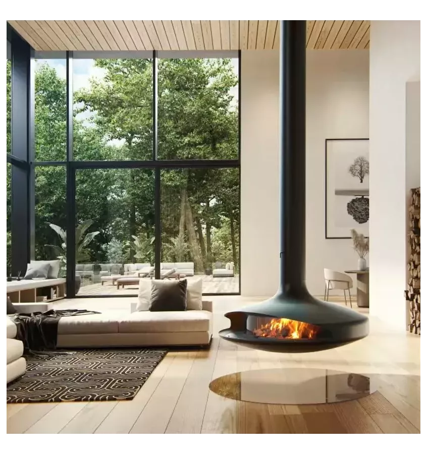 Focus - kominek na drewno GYROFOCUS przeszklony