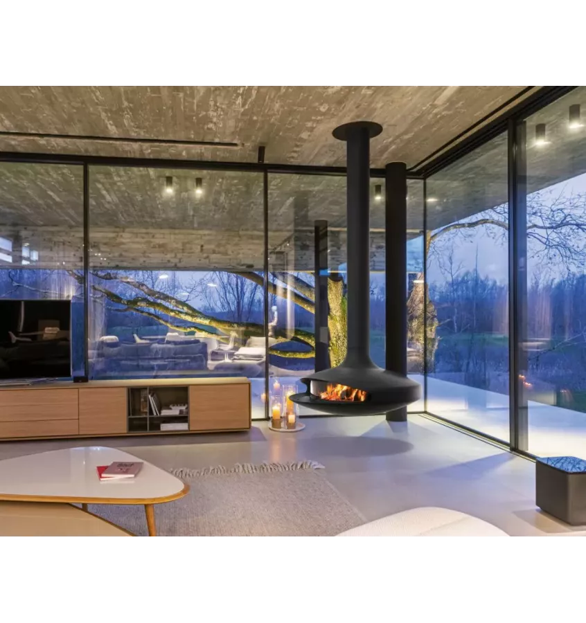 Focus - kominek na drewno GYROFOCUS przeszklony