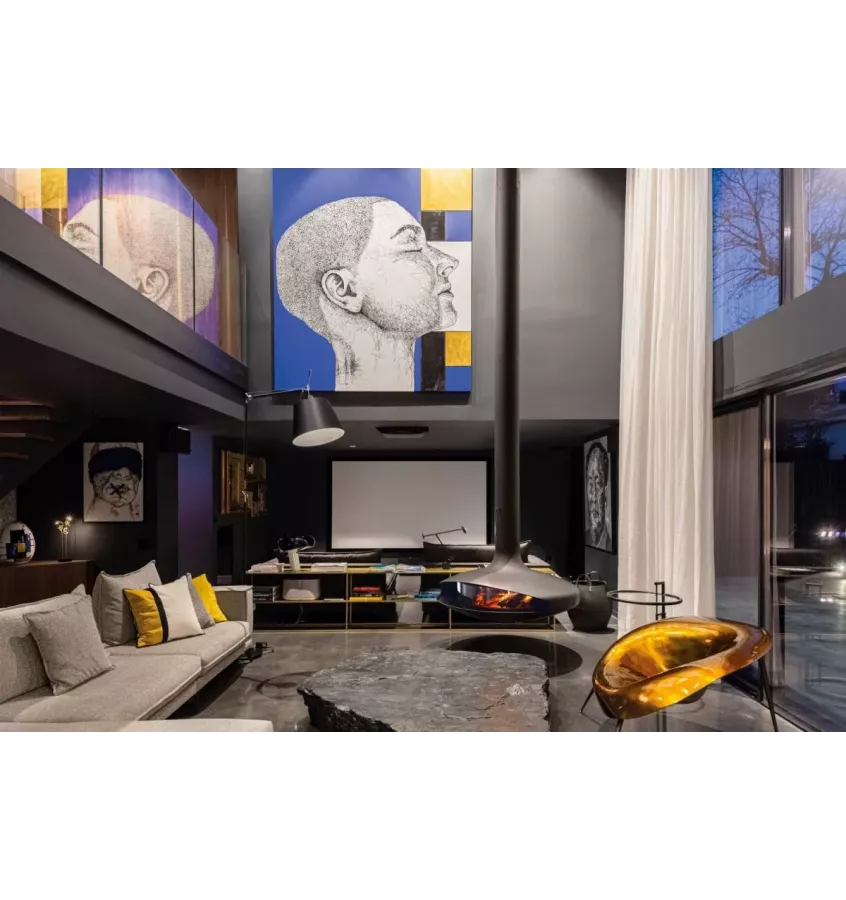 Focus - kominek na drewno GYROFOCUS przeszklony