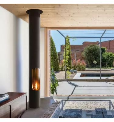 Focus - kominek na drewno SLIMFOCUS na podstawie