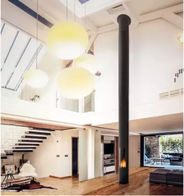 Focus - kominek na drewno SLIMFOCUS oparty na podłodze