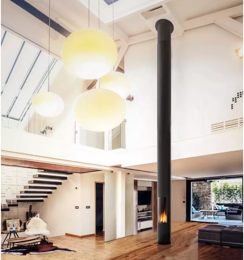 Focus - kominek na drewno SLIMFOCUS oparty na podłodze