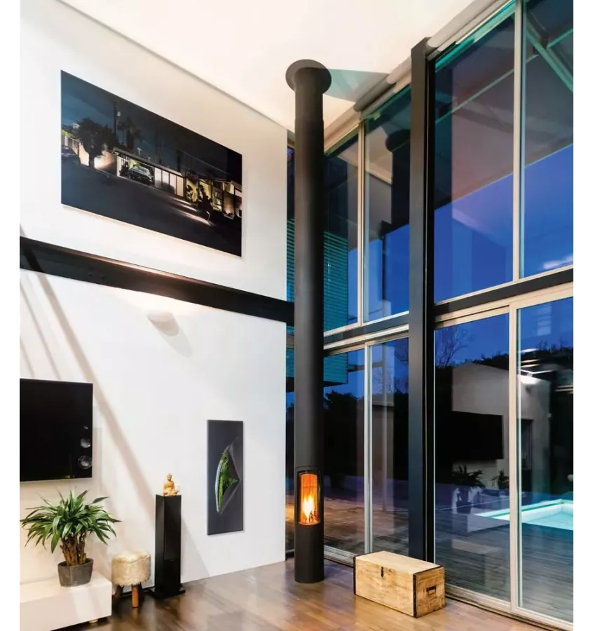 Focus - kominek na drewno SLIMFOCUS oparty na podłodze