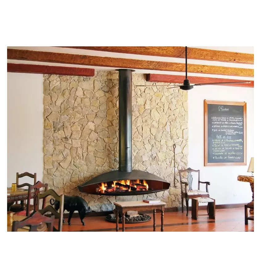 Focus - kominek na drewno ANTEFOCUS ścienny