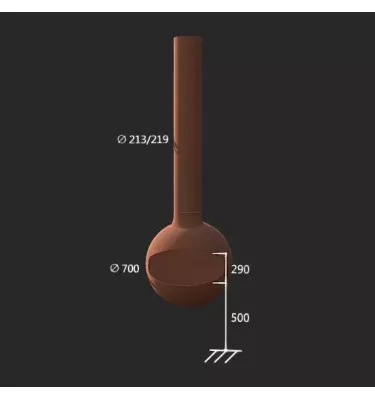 Focus - kominek na drewno EMIFOCUS Outdoor