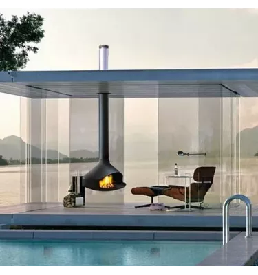 Focus - kominek na drewno ERGOFOCUS Outdoor czarny