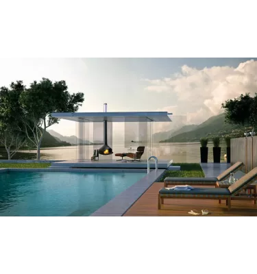 Focus - kominek na drewno ERGOFOCUS Outdoor czarny