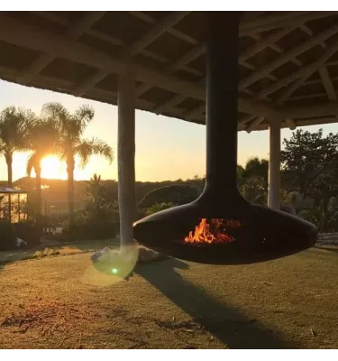 Focus - kominek na drewno GYROFOCUS Outdoor czarny