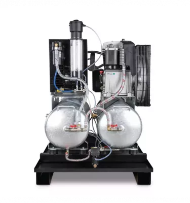 Aircraft - stacjonarna sprężarka tłokowa z 2x 100-litrowymi zbiornikami sprężonego powietrza osuszaczem czynnika chłodniczego fi