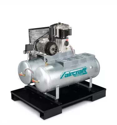 Aircraft - stacjonarna sprężarka tłokowa z 2x 100-litrowymi zbiornikami sprężonego powietrza AIRPROFI DUO 703 / 2x100 / 10  (202